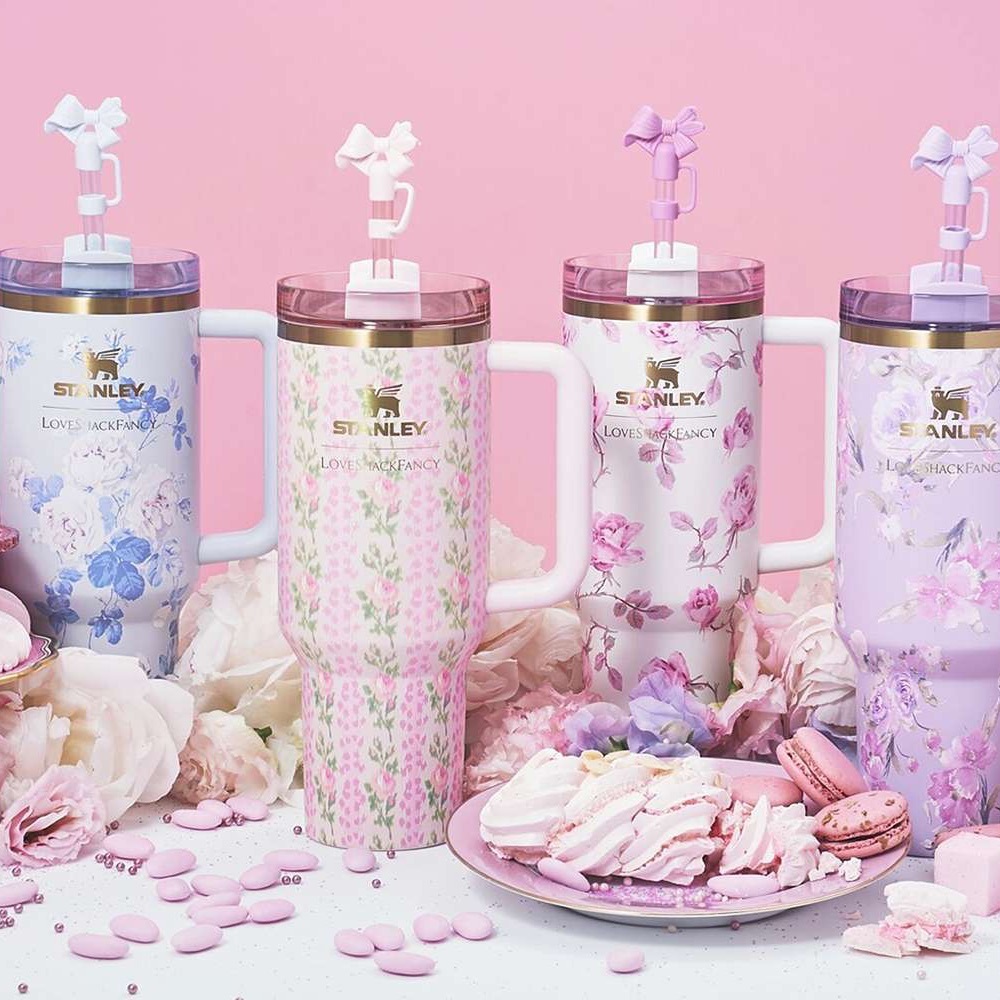 Limited Edition: Stanley x LoveShackFancy 40oz Tumbler - PURPLE- Happy Thoughts